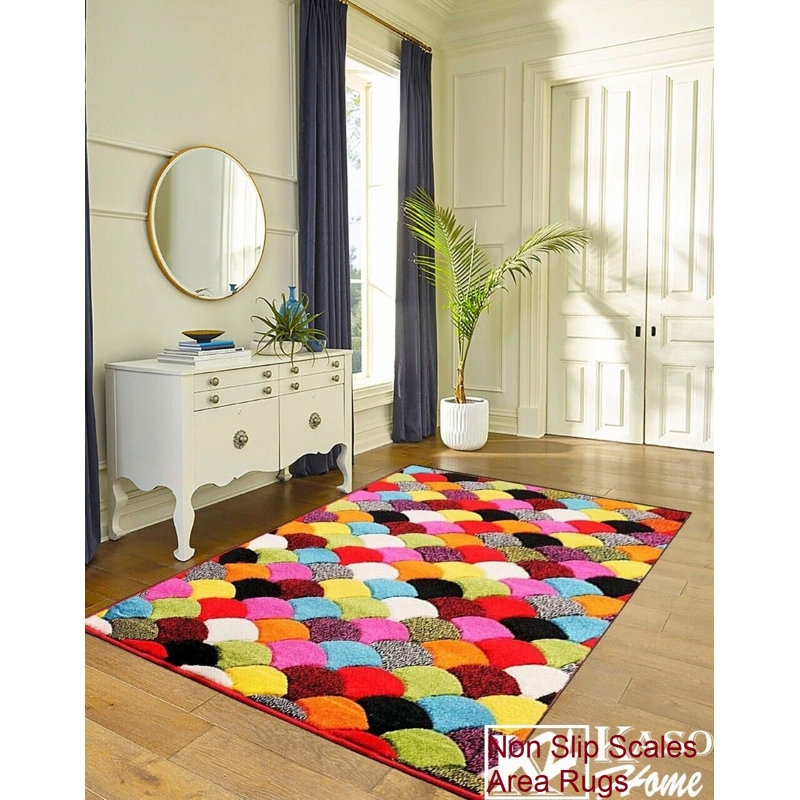Lili-Ella Geometric Area Rug, Rectangle 60 x 110cm