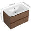 Meuble-lavabo 30 po avec lavabo en céramique - 2 tiroirs à fermeture en douceur, pièce murale, gracieux-673253664