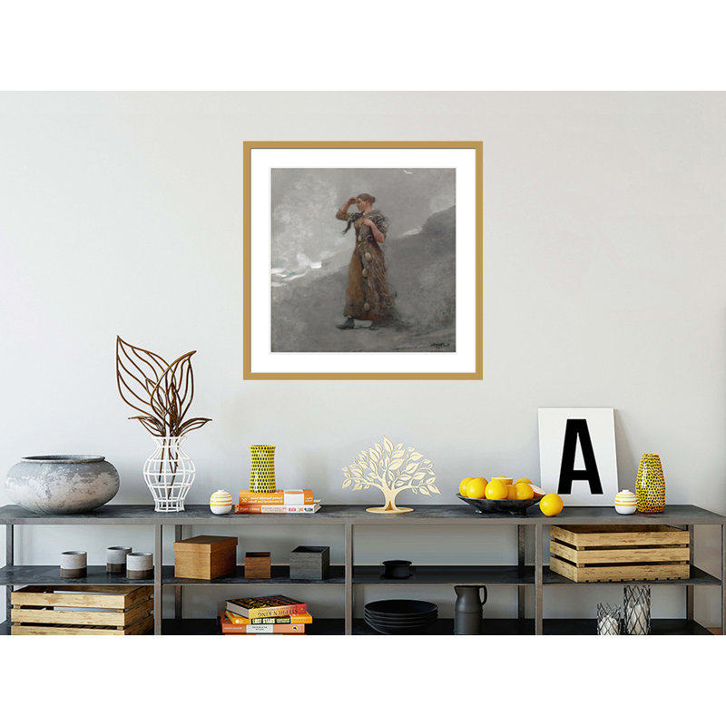 «The Fisher Girl» par Winslow Homer, impression giclée sur cadre, H 33,5 po x l 33,57 po