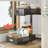 Under Sink Storage Pull-Out Drawer Shelf Double-Layer Adjustable Under Sink Storage Rack for Layered Toiletries-436203519