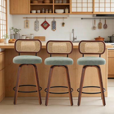 Chaises de bar pivotantes Cicero Mid Century