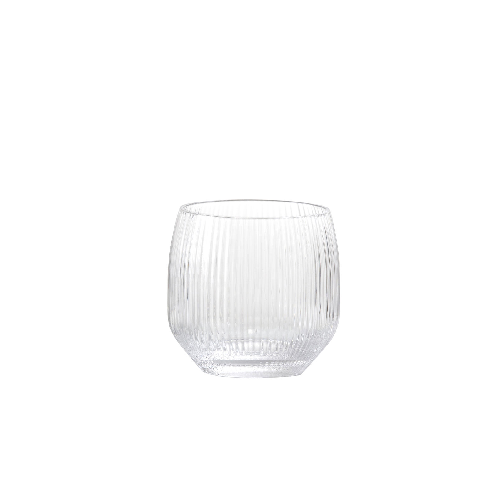 Ribbed Highball Glass, 13 fl oz, Textured Clear