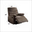 Fauteuil inclinable inclinable moderne avec accoudoirs coussinés | Tissu brun clair