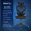 Tempur-Pedic Blaze Auto-Adaptive Ergonomic Gaming Chair with Lumbar Support and 3D Armrest Adjustment-109000038