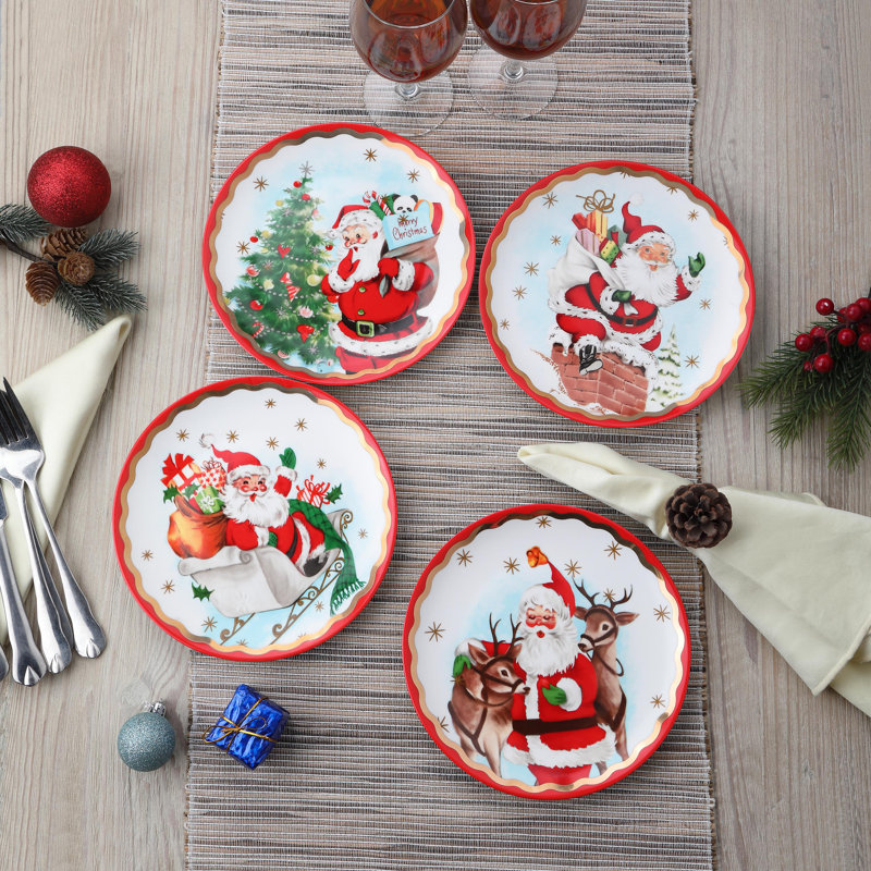 Kids Xmas Dinner Service Kids Xmas Dinner Plates Pottery Barn