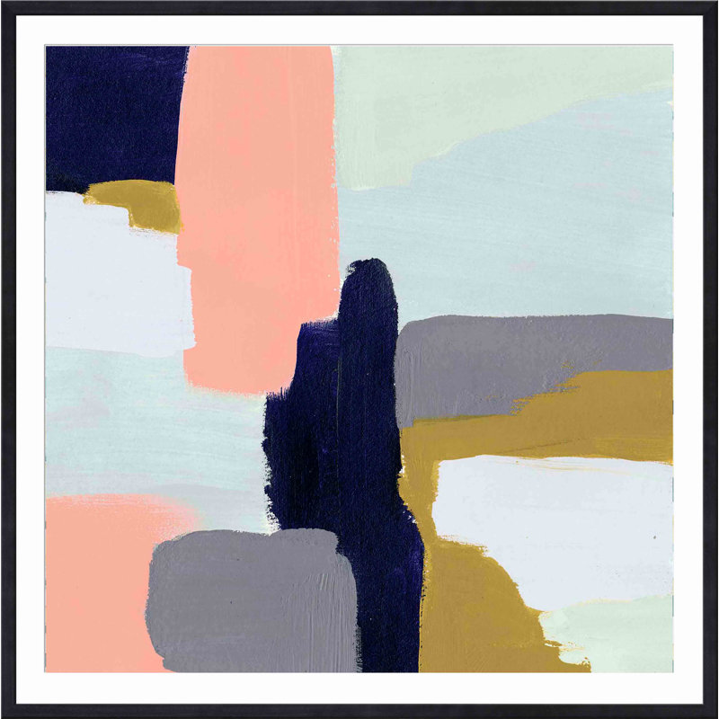 «Languid II» par Victoria Borges - peinture encadrée, H 8 po x l 12 po, Noir