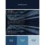 Soft Plush Vega Cyberpunk Cityscape Modern Geometric Area Rug in Blue – Navy Binding-2026282092