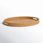 Artifacts Rattan Oval Ottoman Tray With Cutout Handles-101462499