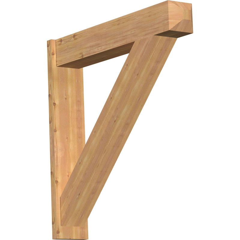 Artisan traditionnel en bois rustique, Cèdre rouge occidental l 7 1/2 po (lisse), P 40 po x H 40 po