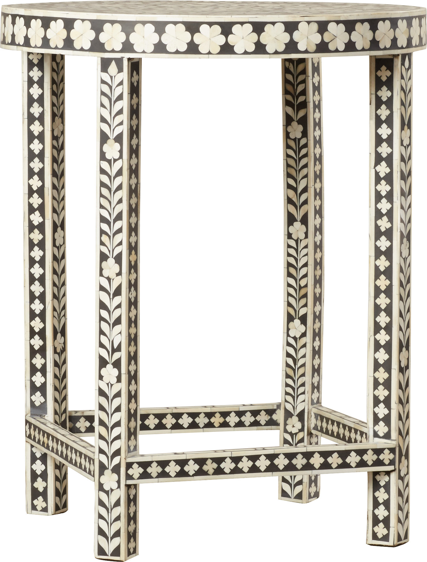 Bone Inlay Lamp Table