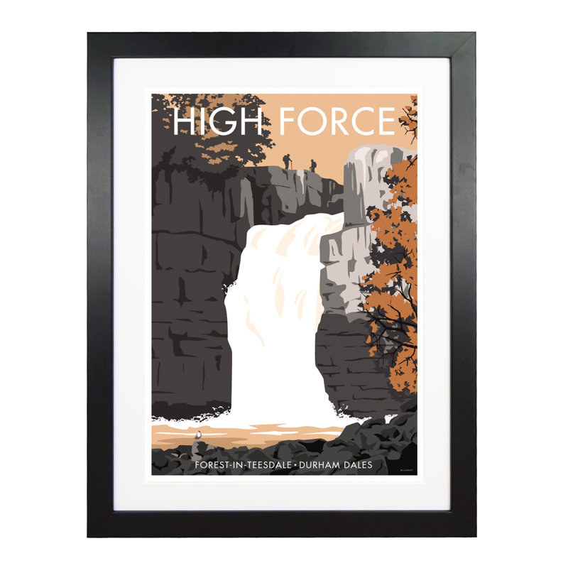 High Force by Stephen Millership - Print, Black, 43.5cm H x 33.5cm W x 2.2cm D