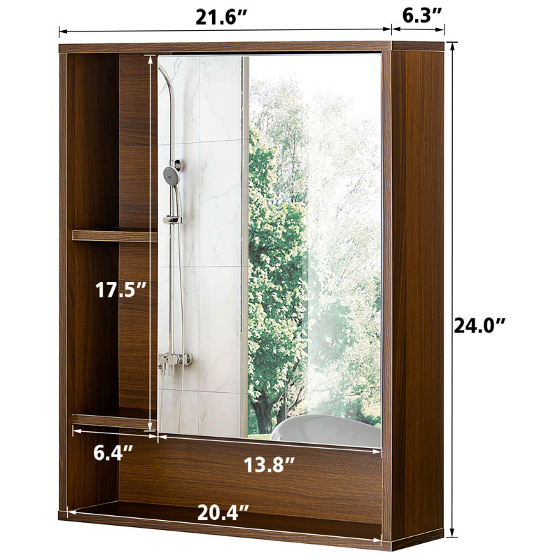 Crystl Bathroom Cabinet, Walnut