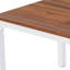 Table de salle à manger 46 po en bois et fer brun et blanc-849329093-849329115