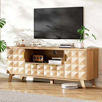 63" W Modern Tv Stand, Tv Entertainment Center With Storage