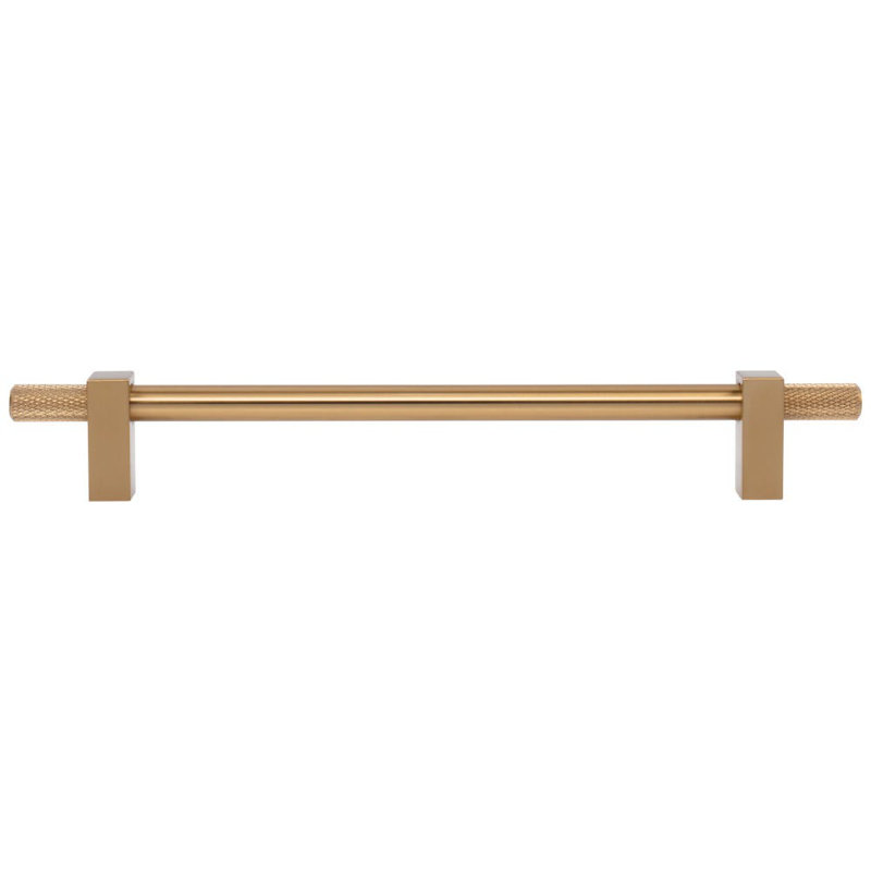 Larkin 4 Knurled Ends Bar Pull, Satin Bronze, 3 3/4"