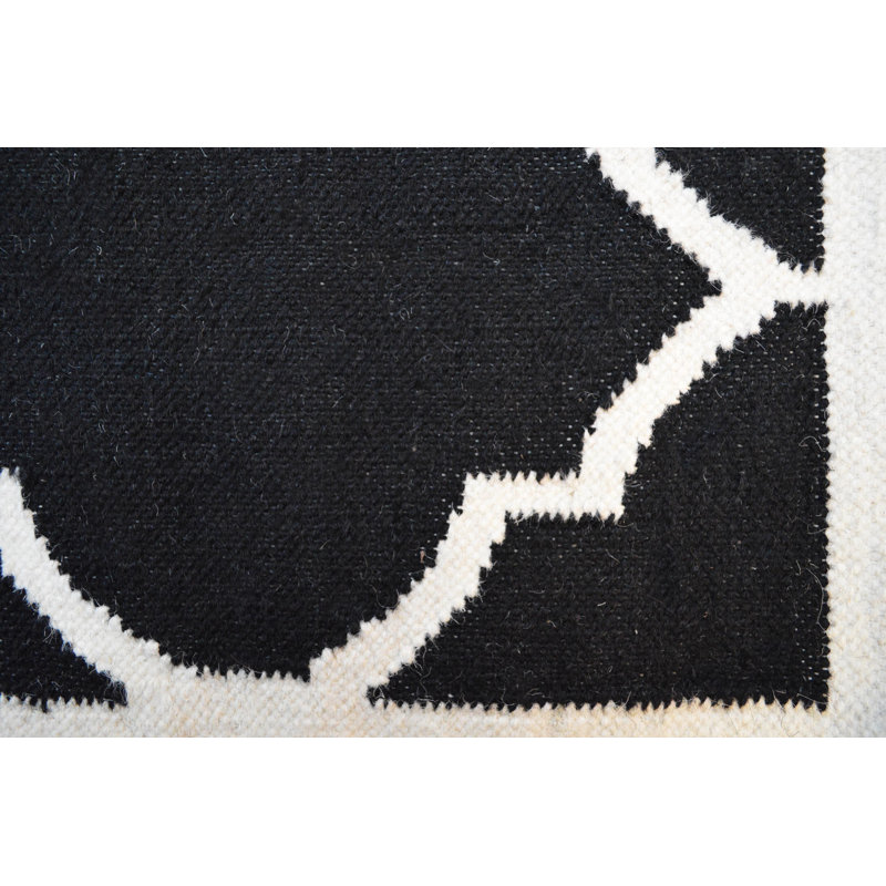 Lara Geometric Wool Hand Woven Area Rug, Rectangle 120 x 180cm