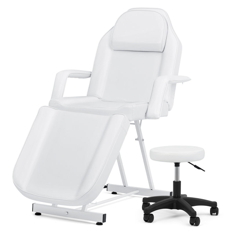 Upholstered Massage Chair with Ottoman