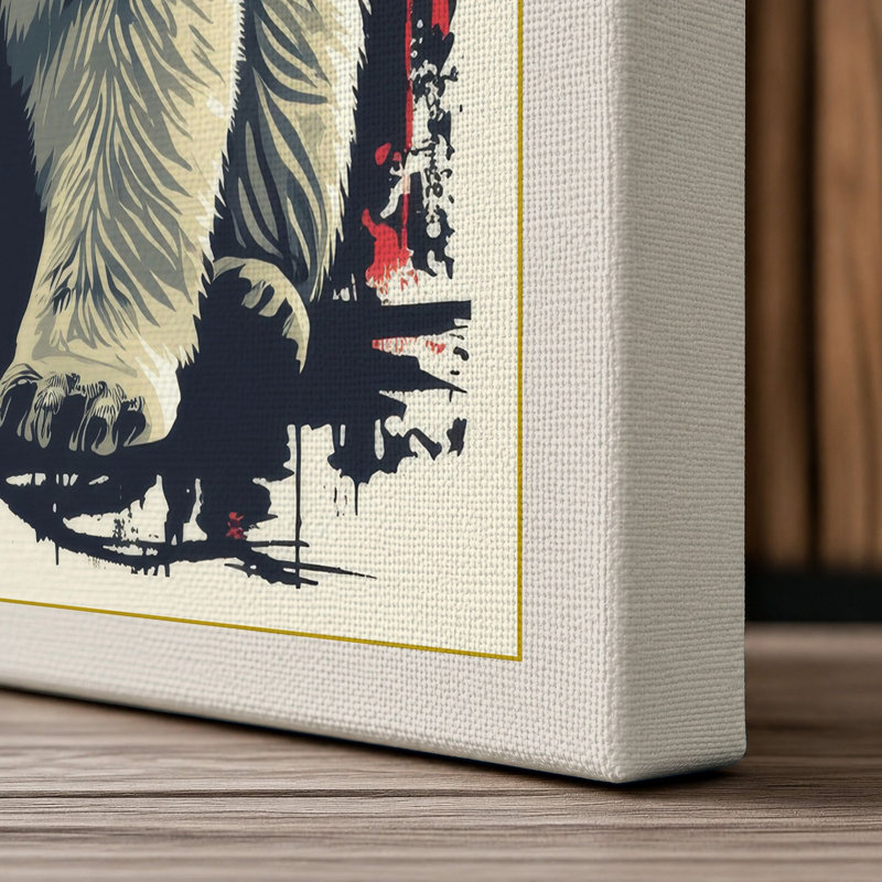 Confrontation Modern - Wrapped Canvas, 36x24 - 91.4 x 61.0 cm, Cream Border