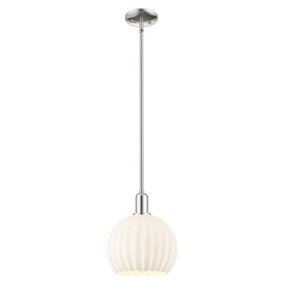 Arcadia - White Venetian - 1 Light 12" Stem Hung Mini Pendant