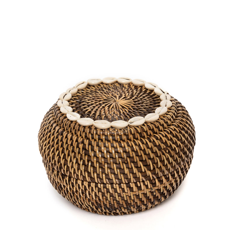 17 Stories Rattan Bin, 15cm H x 23cm W x 23cm D