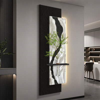 Black + White Rectangle Sandstone Wall art
