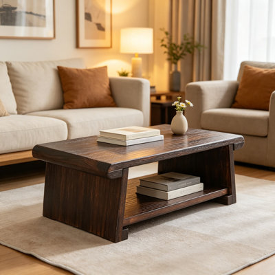 Table d'autel japonaise, table de plancher pliante, petite table basse de méditation en bois, table basse de salon, rangement multifonctionnel, brun