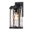 Lanterne murale d'extérieur 1 lumière H 13,9 po noir mat et bois de grange