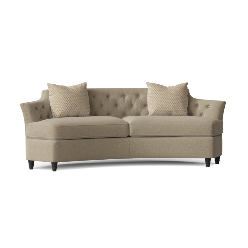 Cee Zee Upholstered 91'' Sofa, Margaret Lagoon, Bisque, Asher Lemon