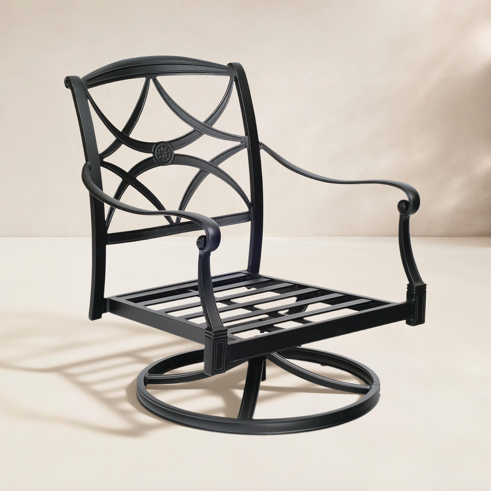 Wiltshire Outdoor Chair with Sunbrella® Cushions, Textured Black, Canvas Navy Sunbrella® Canvas