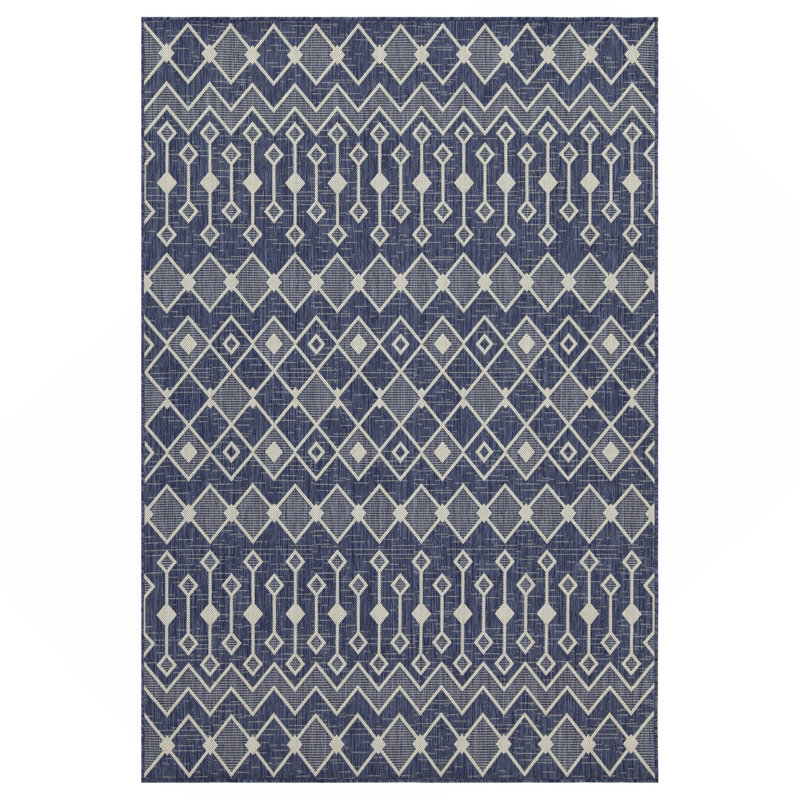 Tapis bleu intérieur / extérieur, Tapis de couloir 2 pi 7 po x 7 pi 3 po