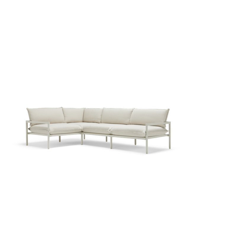 101.5'' Putty Aluminum Four Piece Outdoor Sectional