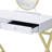 White Gold Finish Vanity Desk Mirror Jewelry Tray