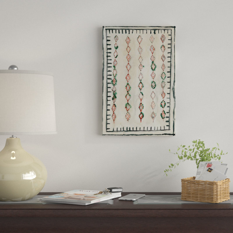 " Moroccan Rug II " by Albina Bratcheva, 12" H x 8" W x 0.75" D, Wrapped Canvas