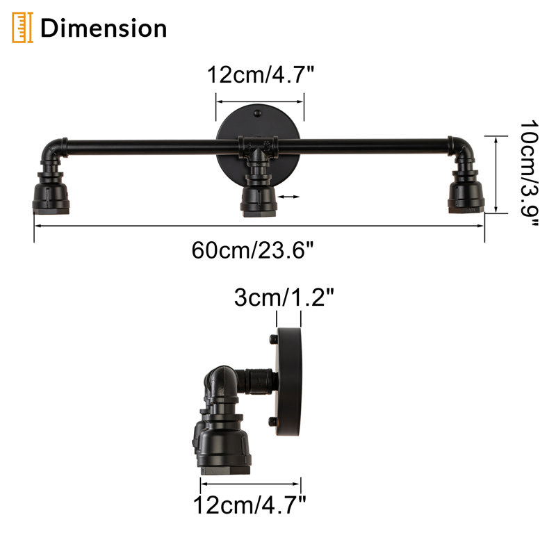 Éclairage pour meuble-lavabo 3 lumières Eppinger