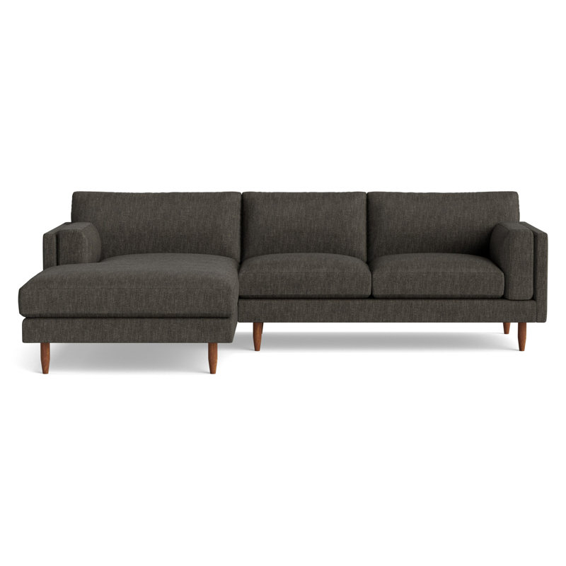 Skinny Fat Chaise Sectional, Left Hand Facing, Performance Weave - Onyx