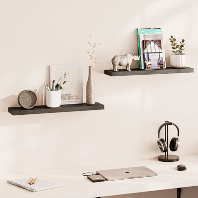 Tablettes flottantes l 24 po x P 8 po Miami avec supports muraux invisibles