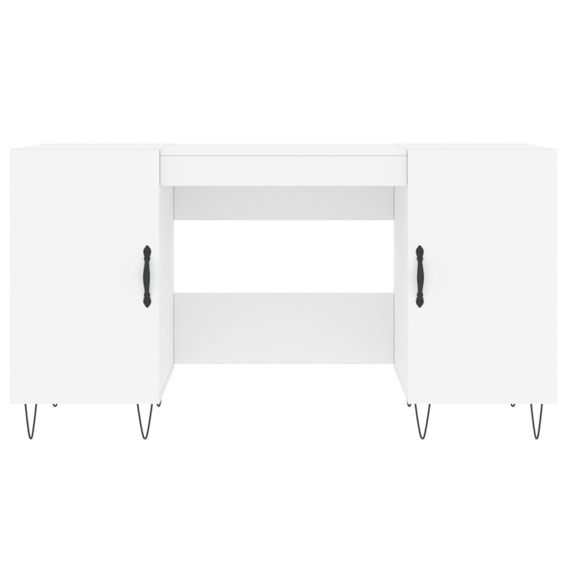 Balnamore Metal Base Writing Desk, White