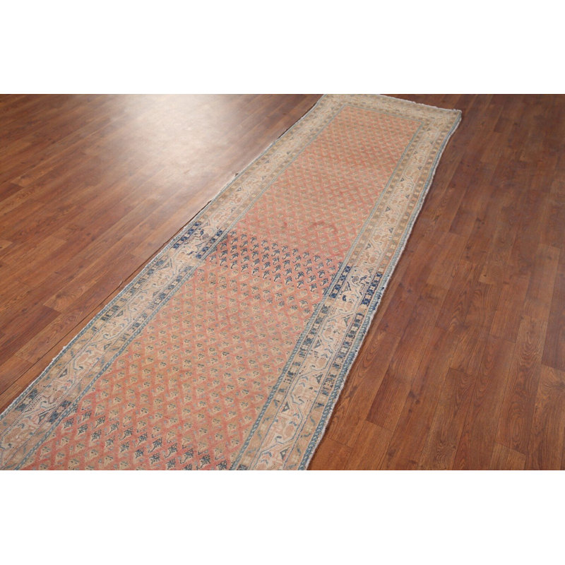 Tapis de couloir traditionnel en laine vieilli 3 x 10