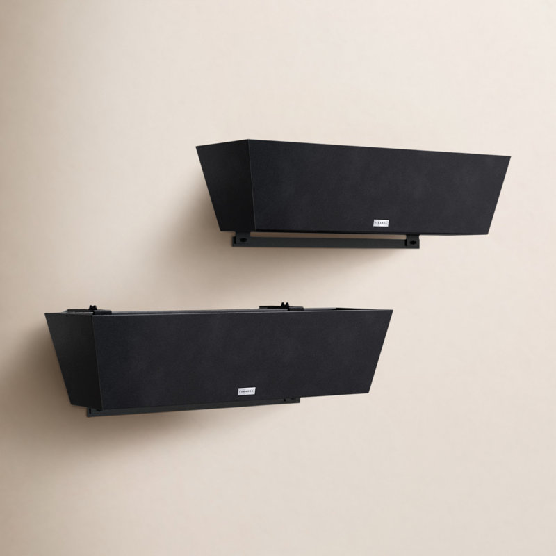 Pure Series Railing Planter, Black, 9'' H x 36'' W x 10'' D, Set of 2