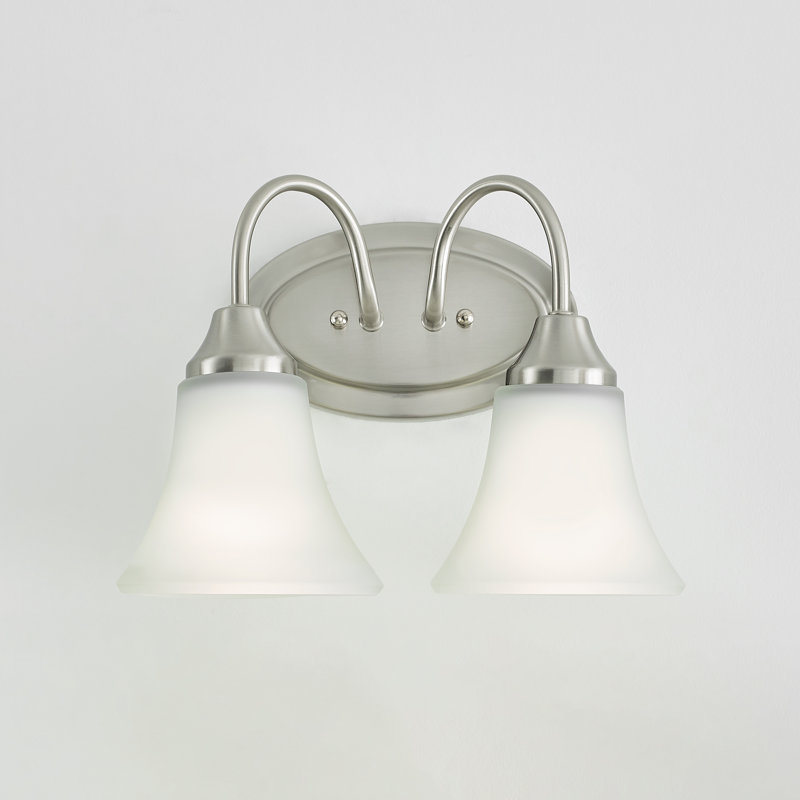2 - Light Dimmable Vanity Light, Brushed Nickel, No