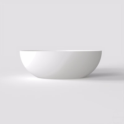 67 Inch Freestanding Solid Surface Soaking Bathtub