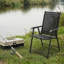 Ensemble de 2 chaises d'extérieur portatives empilables pour terrasse, jardin, camping et voyage-13837680