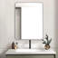 Miroir de salle de bain rectangulaire en métal argenté 22 po x 30 po pour mur. (W2203P183126)-1624377301-1629305872-1629380216