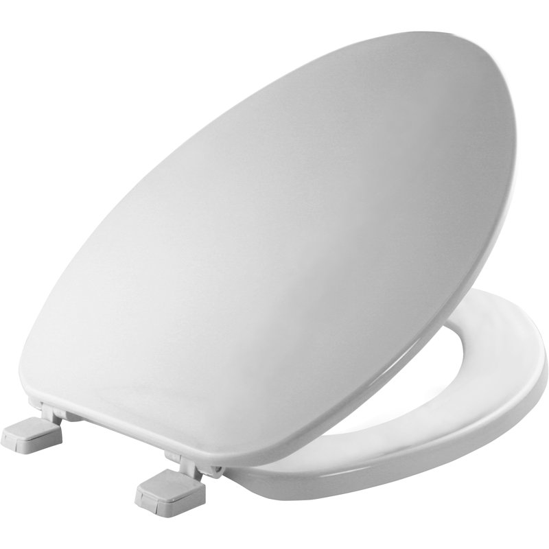 Siège de toilette allongé, blanc