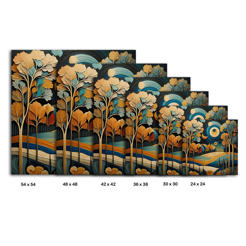 Blue Forest, 42" H x 42" W
