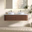Meuble-lavabo mural 60 po avec double lavabo en céramique et porte-serviettes gratuit-132207706-132207708-132207710