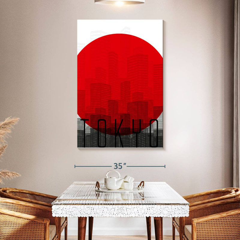 Aime Tokyo Red Sun, 51" H x 34" W