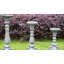 Ensemble de 3 statues de jardin en forme de chandelier gris foncé patiné