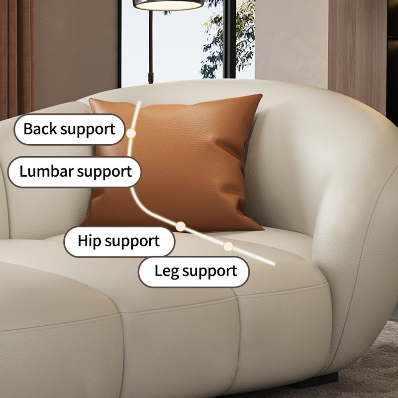 Méridiennes d'intérieur ergonomiques Minimalist Casual, Orienté à droite, Off-White