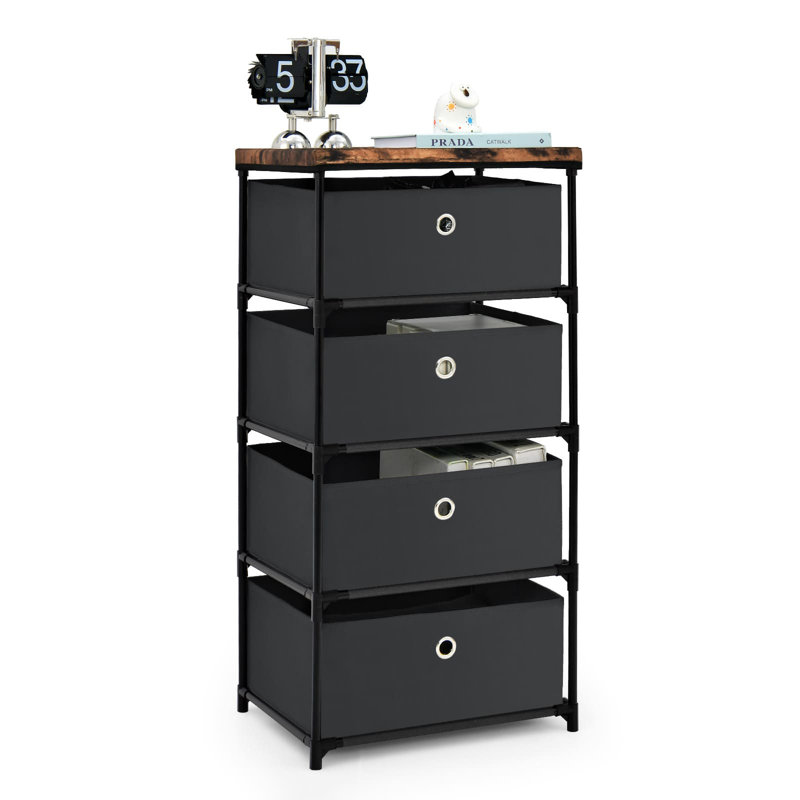 Metal 42cm W 4 - Drawer Chest of Drawers